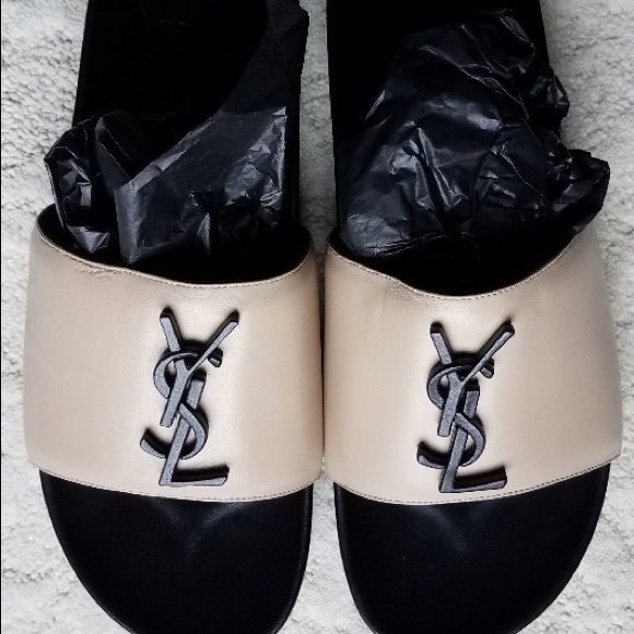 saint laurent slides womens
